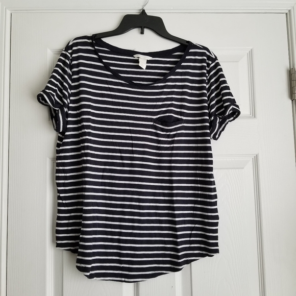Basic H&M Women's Stripe Top - Picture 3 of 11